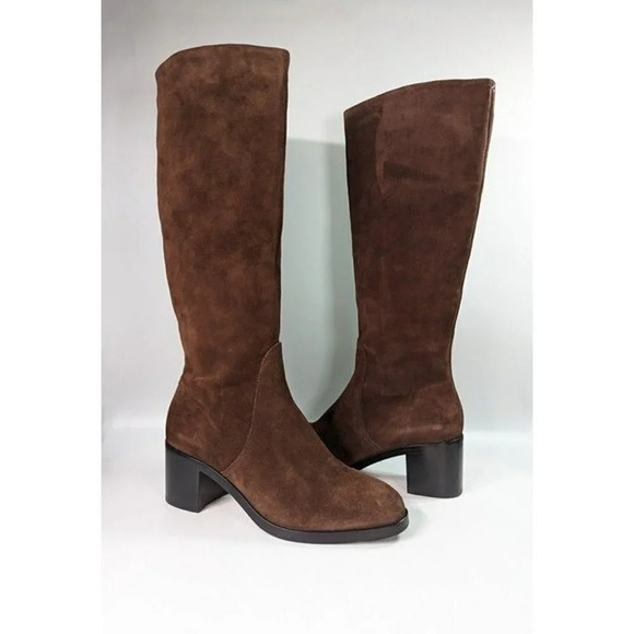 Rag & Bone Women's Hazel Tall Boots Espresso Suede Leather Size 7 (MSRP $650) - Picture 2 of 10